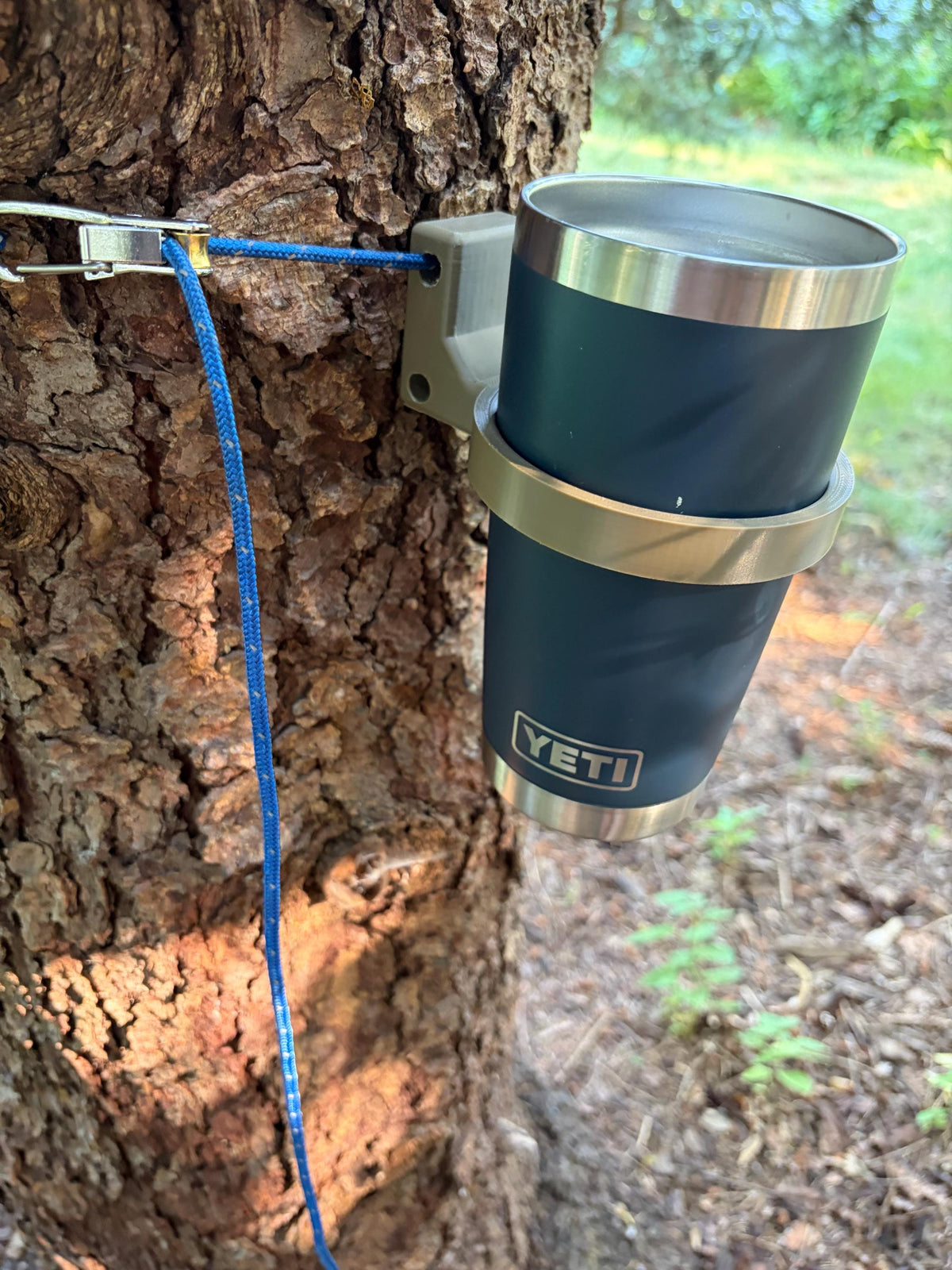 Tree-Mount Tumbler Holder | Hands-Free Drink Holder for Tree Stands, Hunting Blinds & Camp