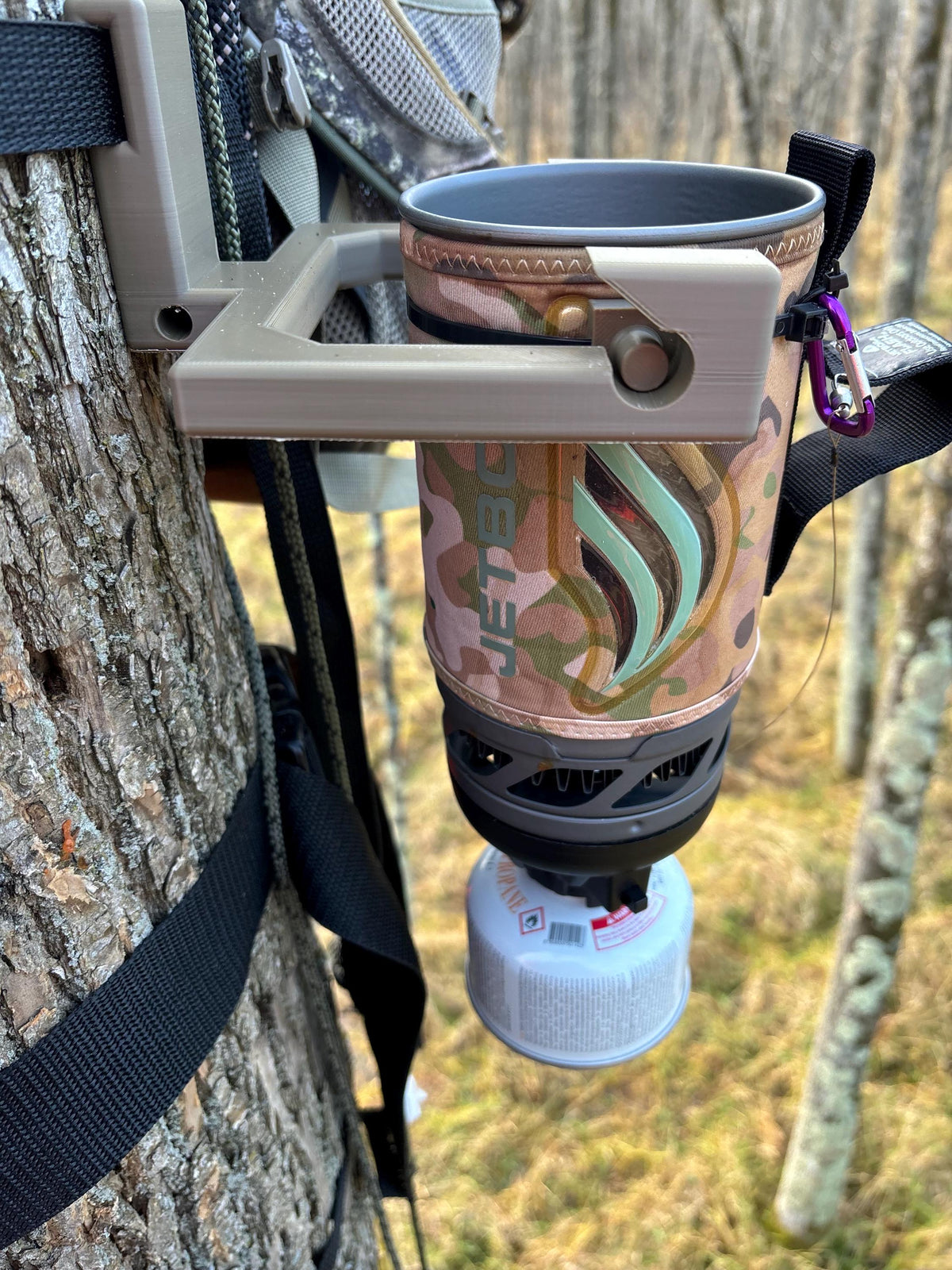 Rapid Boil Stove Hanger for Tree Stands & Saddle Hunters | Hands-Free Backcountry Cooking