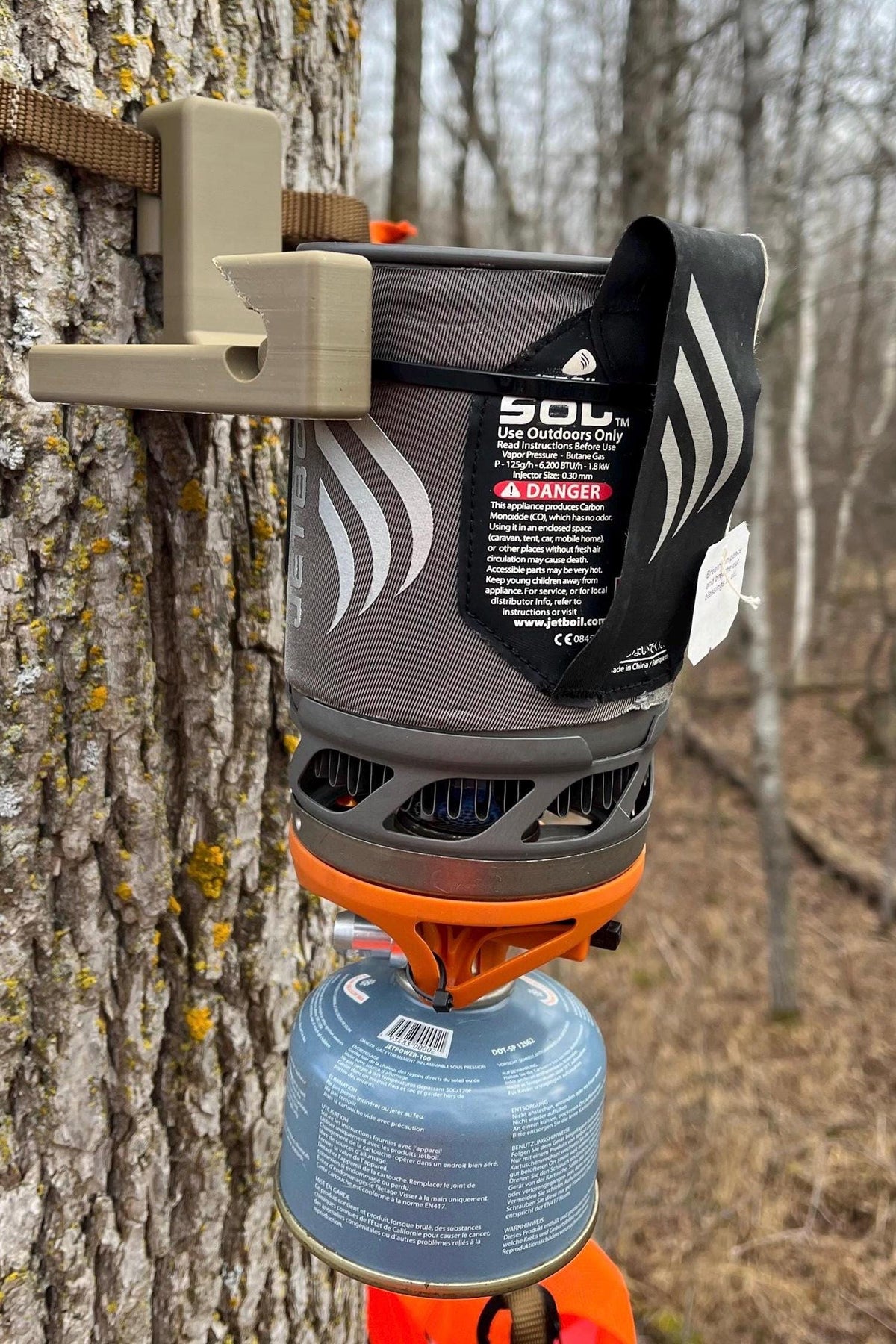 Rapid Boil Stove Hanger for Tree Stands & Saddle Hunters | Hands-Free Backcountry Cooking